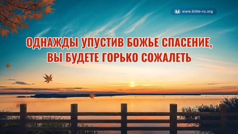 Однажды упустив Божье спасение, вы будете горько сожалеть