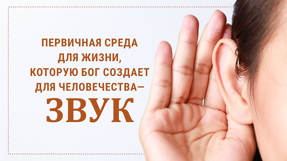 Первичная среда для жизни, которую Бог создает для человечества: Звук