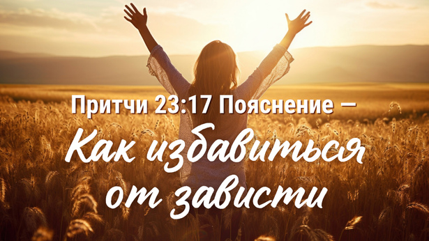 Притчи 23:17 Пояснение - Как избавиться от зависти