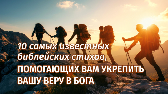 10 самых известных библейских стихов, помогающих Вам укрепить вашу веру в Бога